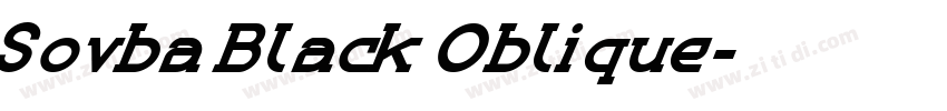 Sovba Black Oblique字体转换 Sovba Black Oblique字体转换